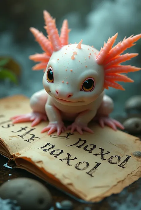 Axolotl with Naxol writing