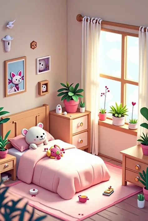 Pixel cute pastel room
