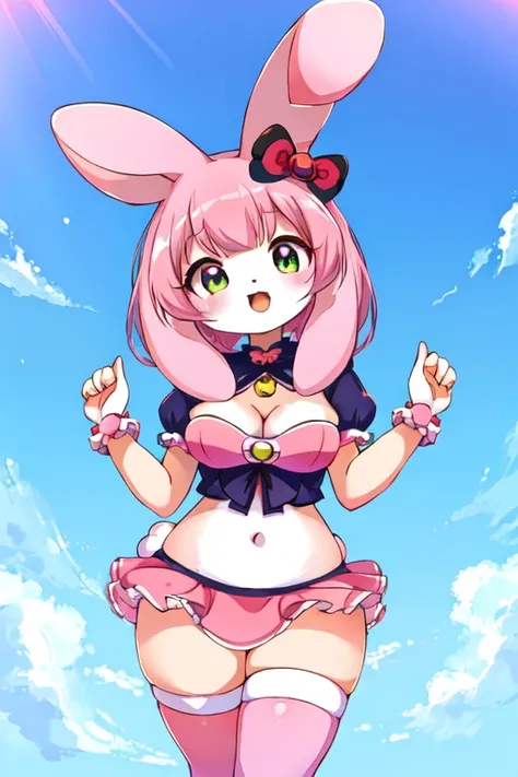 Furry female sara rabbit fusion sara rabbit and hello kitty my melody kuromi 