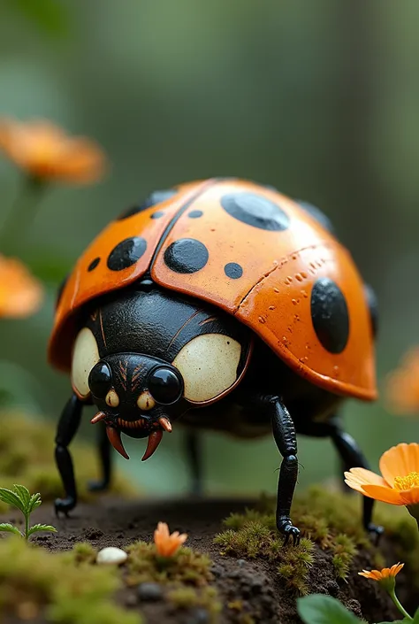 A combination between a table and a ladybug 