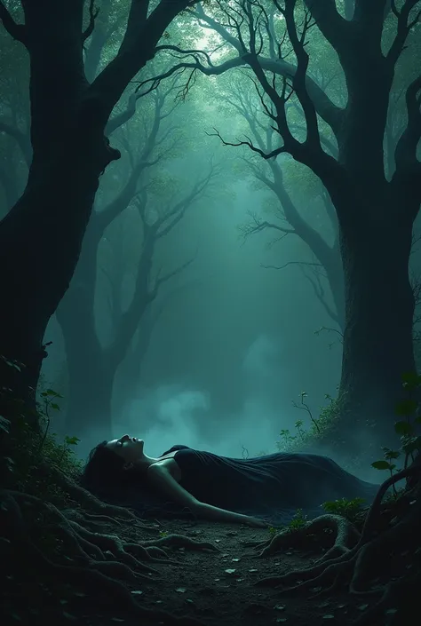 The women lay down in the mifdle of the scary woods 