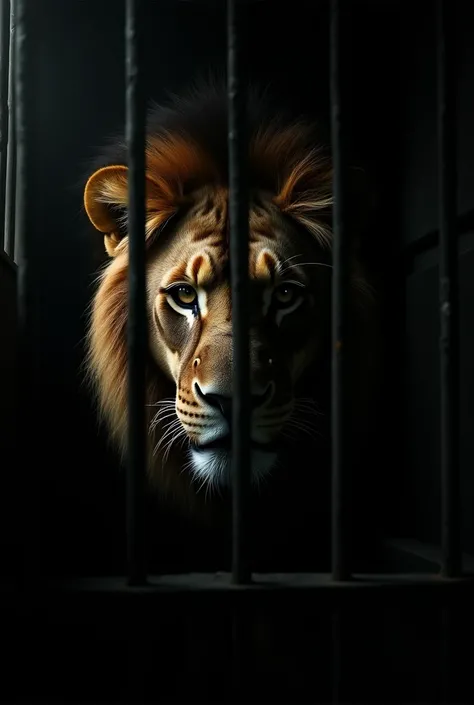 A low intensity main light source will be used to generate strong contrasts between light and shadow.. Overhead lighting of specific parts of the cage, like the lion&#39;s face and the bars, leaving the rest in darkness. This is to create an oppressive and...