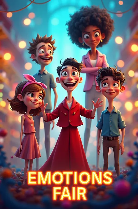 
intensely animated movie poster with the word animated with the word emotions fair