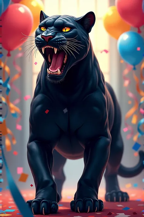 Panther celebrating a lot