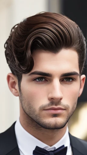  A man Apfelbaum stylish hair focus on the face 