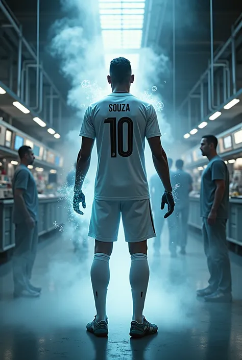 Player named Souza, being created in the laboratory world soccer Champs, shirt 10