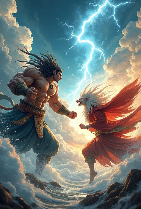 The gods Raijin Fujin fight 