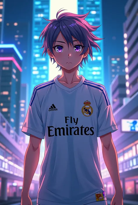 Anime wallpaper with Real Madrid shirt
