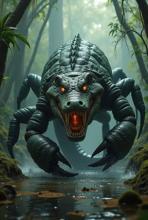 Half scorpion half alligator monster 
