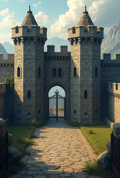 The fortress is basically four massive walls, filled with barracks and
various chambers with turrets on each corner and a large, arched entrance
that boasts a spiked portcullis that looks ready to drop at any second. On
one end of the courtyard, there’s...