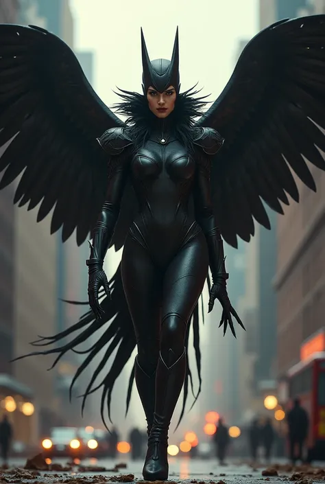 Beautiful and sexy condor themed supervillainess causing havoc in New York.