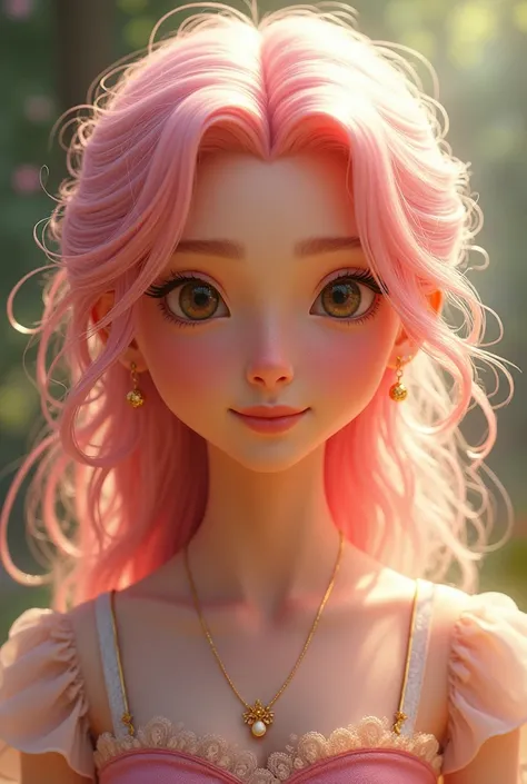 A princess, at twelve years old, slim, agile, with wavy, light pink hair, her face was slightly rounded, with brown eyes so light they sometimes looked green, her face was sweet, but he seemed like a person full of energy and a pure heart.