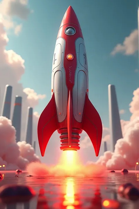 A toy rocket is coming.