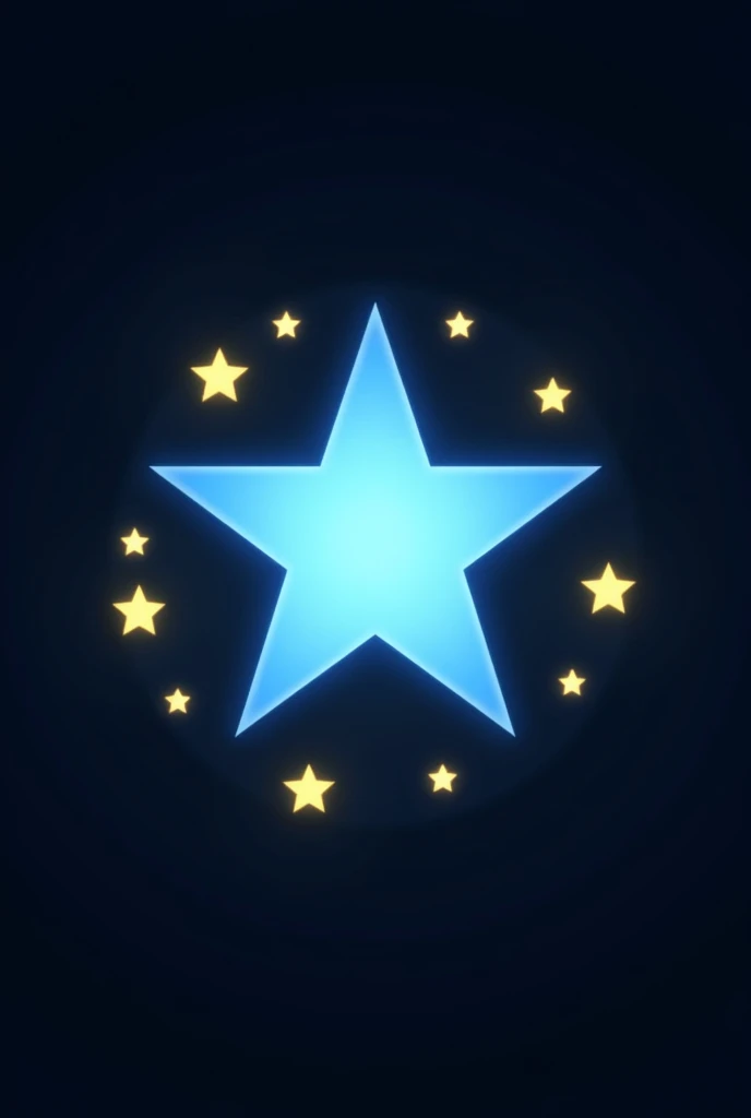 Blue star with yellow star frame  and make it so simple