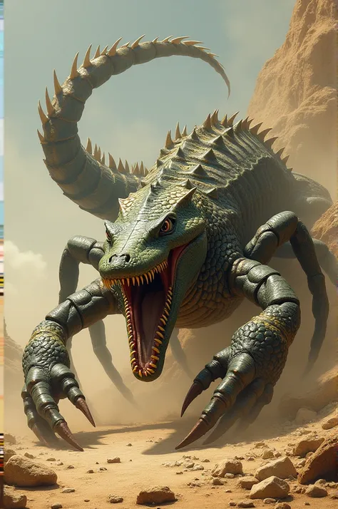 Fusion of a crocodile with a scorpion 