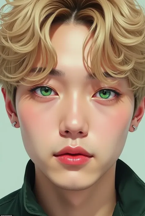 BTS&#39;s Park Jimin is blonde with realistic emerald green eyes 