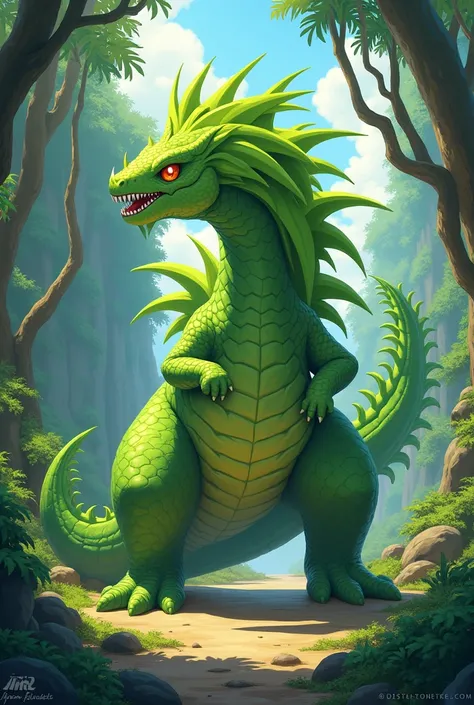 Green plant rex dinosaur pokemon 