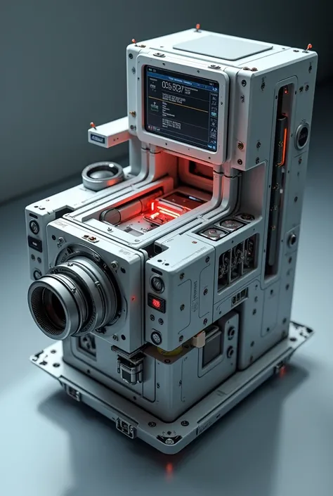 Generate

### **1. Particle Accelerator Module**

**Diagram**:
- **Accelerator Chamber**: Compact cylindrical shape.
- **Particle Source**: Miniaturized, integrated at one end.
- **Magnetic Coils**: Miniature, surrounding the chamber.
- **RF Cavities**: In...