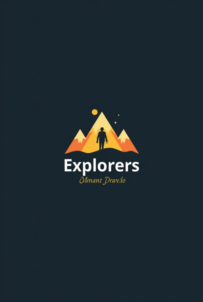 A logo based on the title word explorers 
