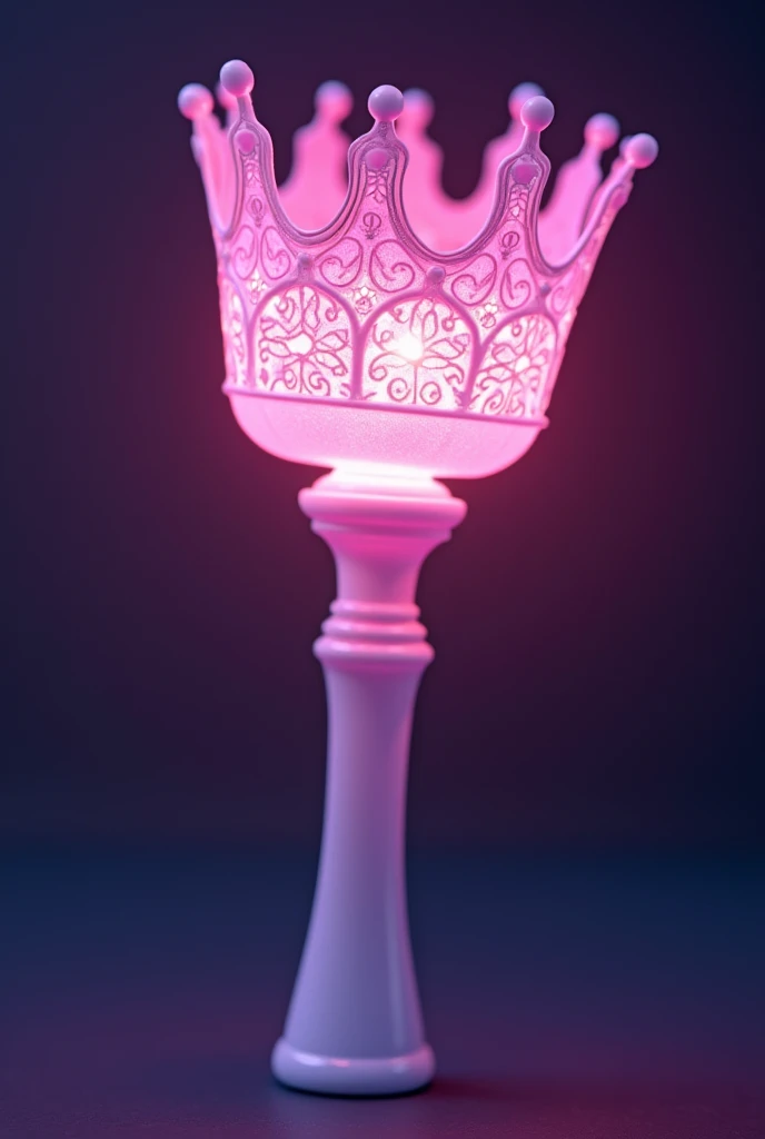 a kpop lightstick with a pink crown