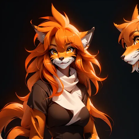 envision a 8k, highres, cinematic, beautiful extreme close up face pinup of a cute furry fox female anthro, with a slender body,...