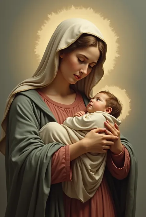 Mary with Jesus in her arms
