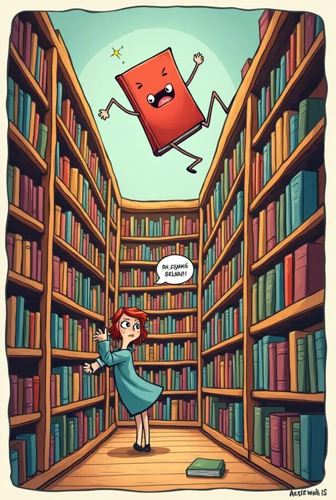 You can make a comic about a book falling off a shelf.