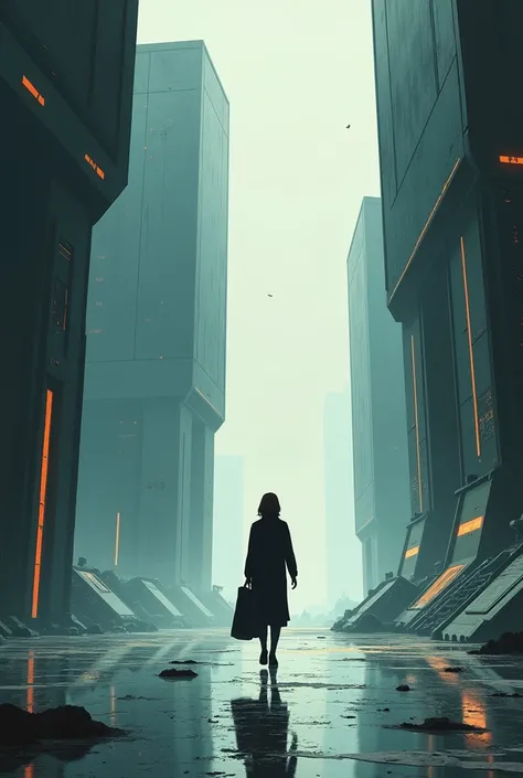 A futuristic style image in animation by jean paul sartre