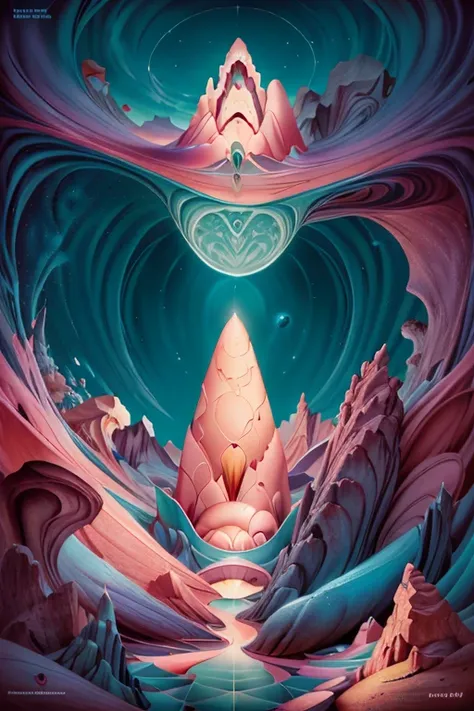  ( Surrealism ) a Surreal scene involving A vagina shaped vagina, non euclidean vagina geometry, an abstract scene ,  Mystical vagina, vagina looking. Surreal vagina, photorealistic, 8k, hyper detailed, dramatic lighting, vibrant colors, surreal and abstra...