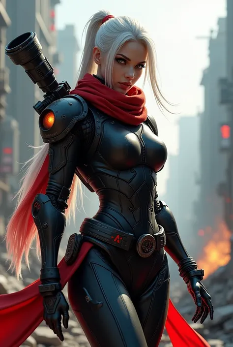 The theme is assassin、best quality,4K,8k,highres,masterpiece:1.2),ultra-detailed,(ultra-realistic, photorealistic,photo-realistic:1.37), a deadly ninja woman in a powerful mech suit, heavy AWP rifle on her back, digital SLR camera, light tracing, 3d, conce...