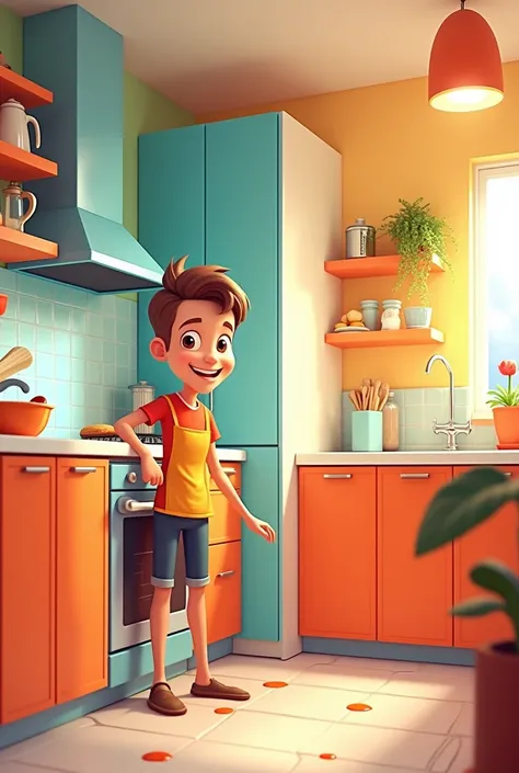 Cartoon modern kitchen 