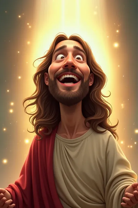 Jesus Christ resurrected caricature 