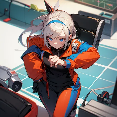 Gamer, Tracksuit,headphone girl, game room 