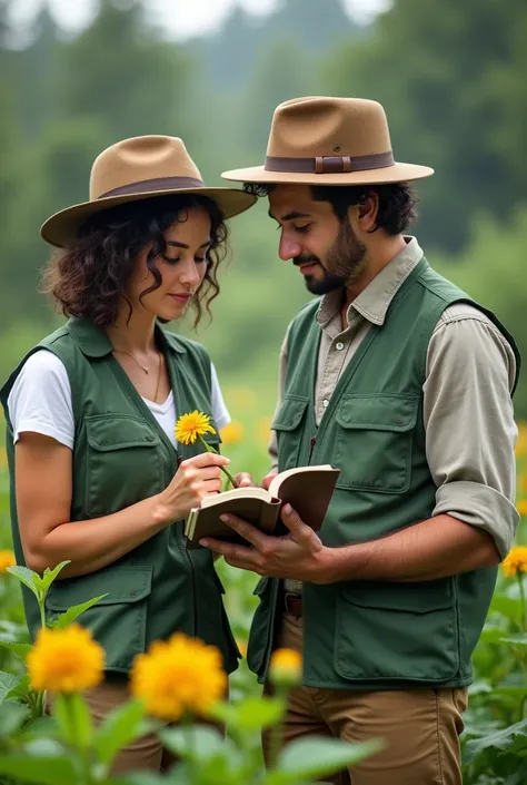 I have created a study group with a partner, We are both from agronomy and I want a profile photo for the group that is interesting. Another photo but with a green vest . One is a man and the other member is a woman.. Let the chemistry be noted, but both w...