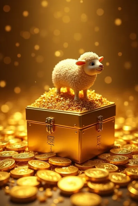 Pile of gold, Gold coins, ((sheep)), Gold coins이 하늘에서 쏟아진다. Dazzling golden, golden light, The Golden Box, Gold Coin, 