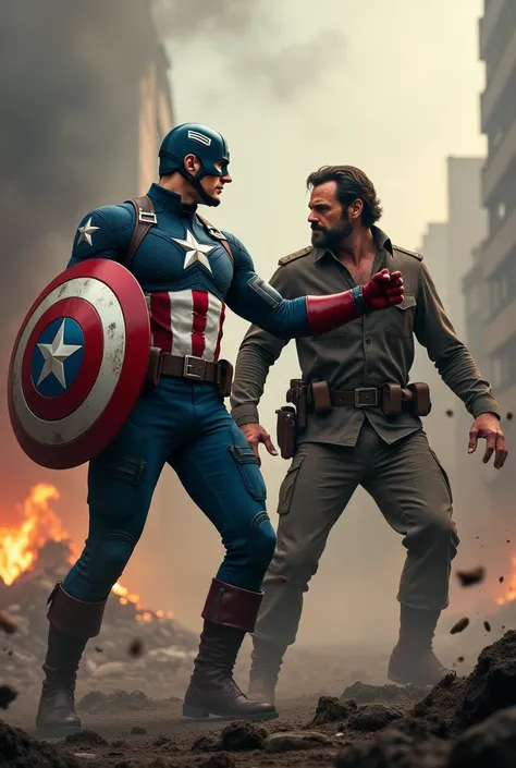 Captain America and Logan Hugh Jackman World War II