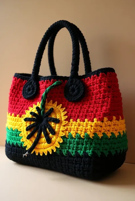 Crochet bags, rasta colors  including black , unique and innovative 
