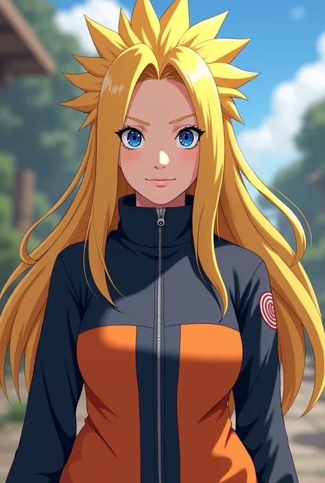 Naruto Uzumaki female version, 1girl, long hair