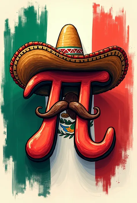 You can draw a patriotic version of the π symbol for September 15 in Mexico (that the symbol has a Mexican hat and a Mexican mustache) (that doesn&#39;t look so artificially generated, that it can be seen that he is drawn digitally as a human, that the AI ...