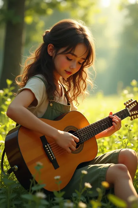 Guitar with girl