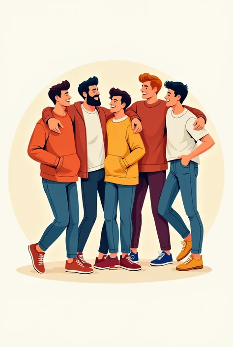 Generate friends logo only boys many friend logo
