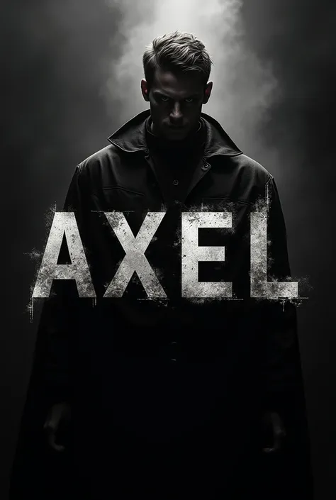 Personalized poster with the name Axel super dark