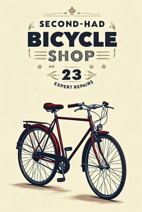 Make a nice banner for second hand bike and repairing