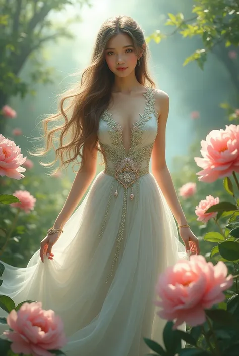 Peony princess with long dress