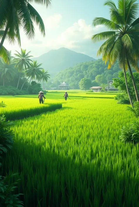 Rice cultivation in a tropical climate not in a seasonal monsoon agricultural climate