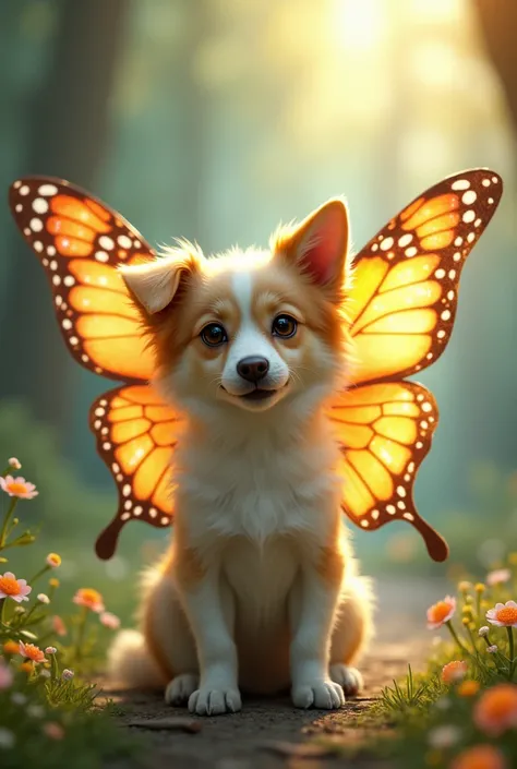 dog with butterfly wings