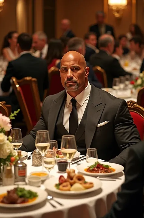 Dwayne johnson having a 100000$ lunch