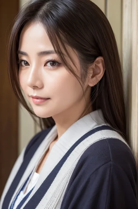 ((Highest quality)), ((masterpiece)), (detailed),Realistic,Perfect Face,Japanese,Mature Woman