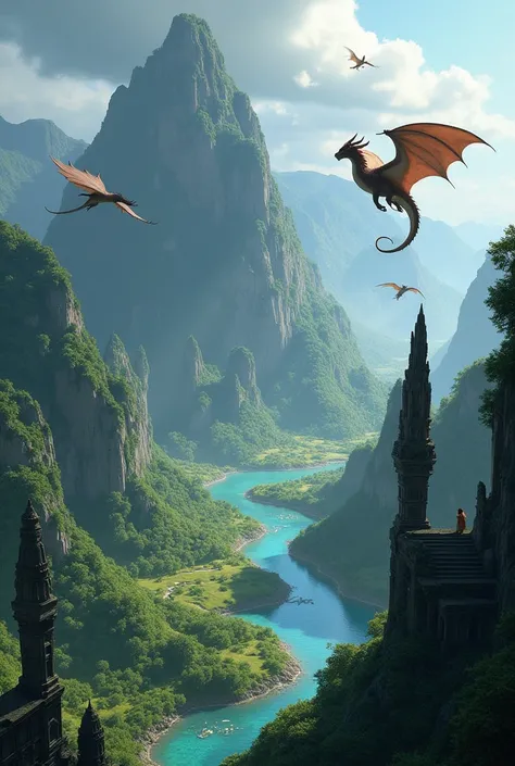 The Dragon Isles: A mysterious archipelago located to the south of Draconis. These islands are home to ancient, mystical dragons and are shrouded in legend. With dragon fly
