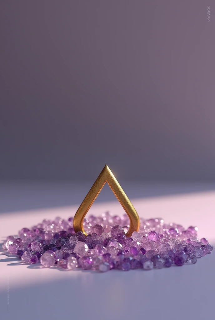 Simple golden element background，Amethyst Crushed Stone